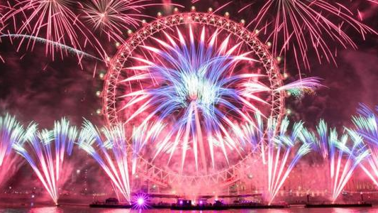 London fireworks for New Year's Eve