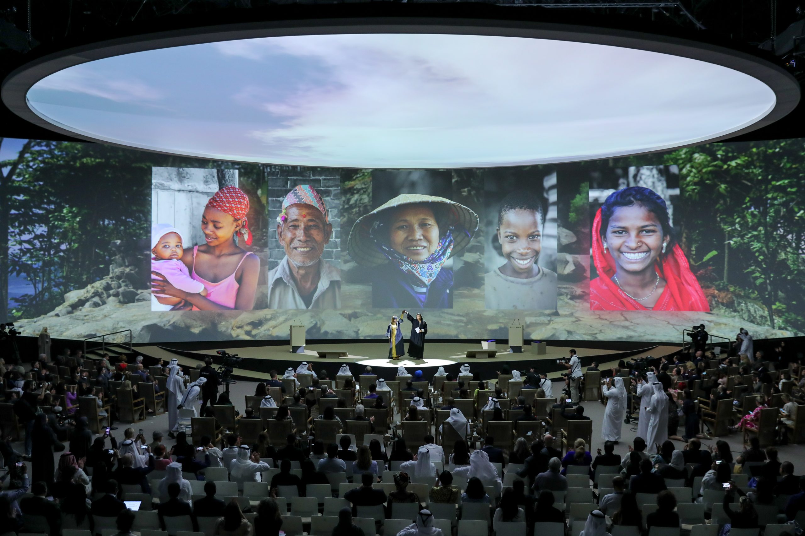 Performers at the Reaching the Last Mile Forum 2023 at Al Waha Theatre during the UN Climate Change Conference COP28 at Expo City Dubai on December 3, 2023, in Dubai, United Arab Emirates. (Photo by COP28 / Christopher Edralin)