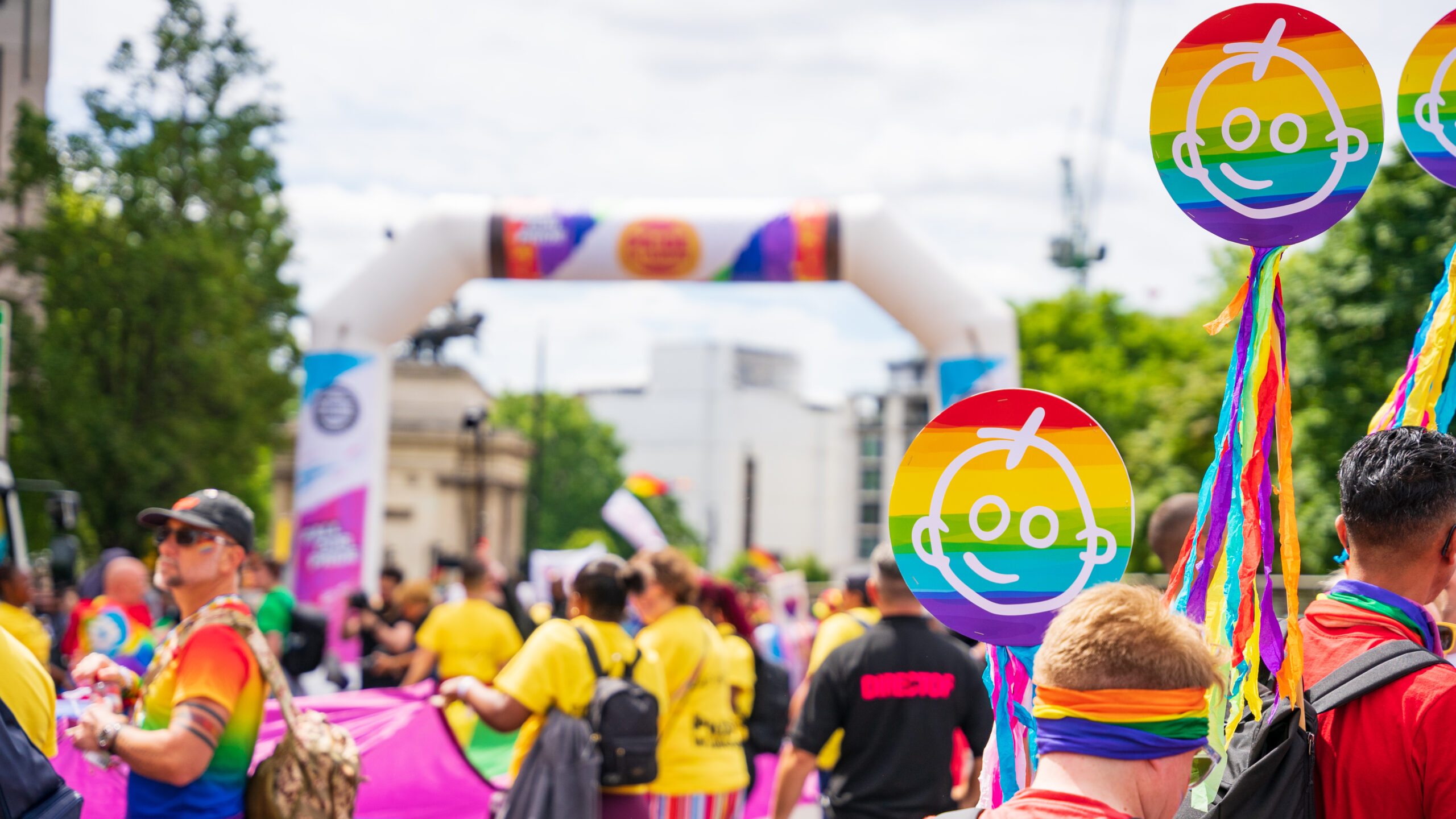 View of the parade at London Pride