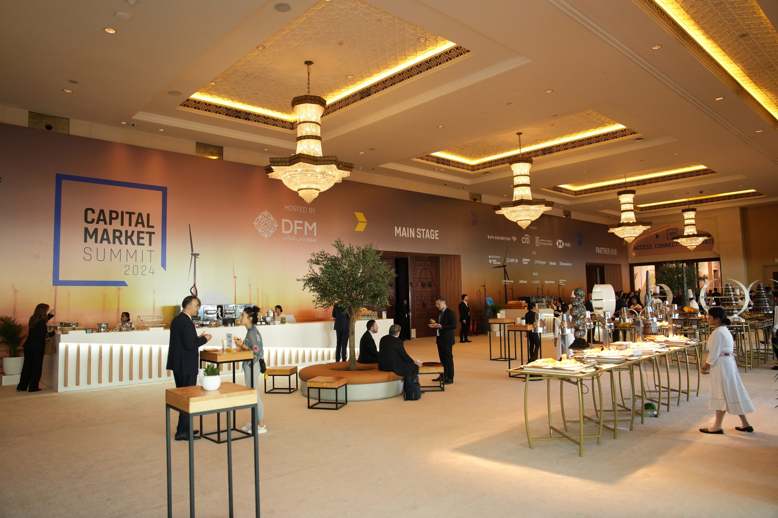 Networking area at Capital Market Summit