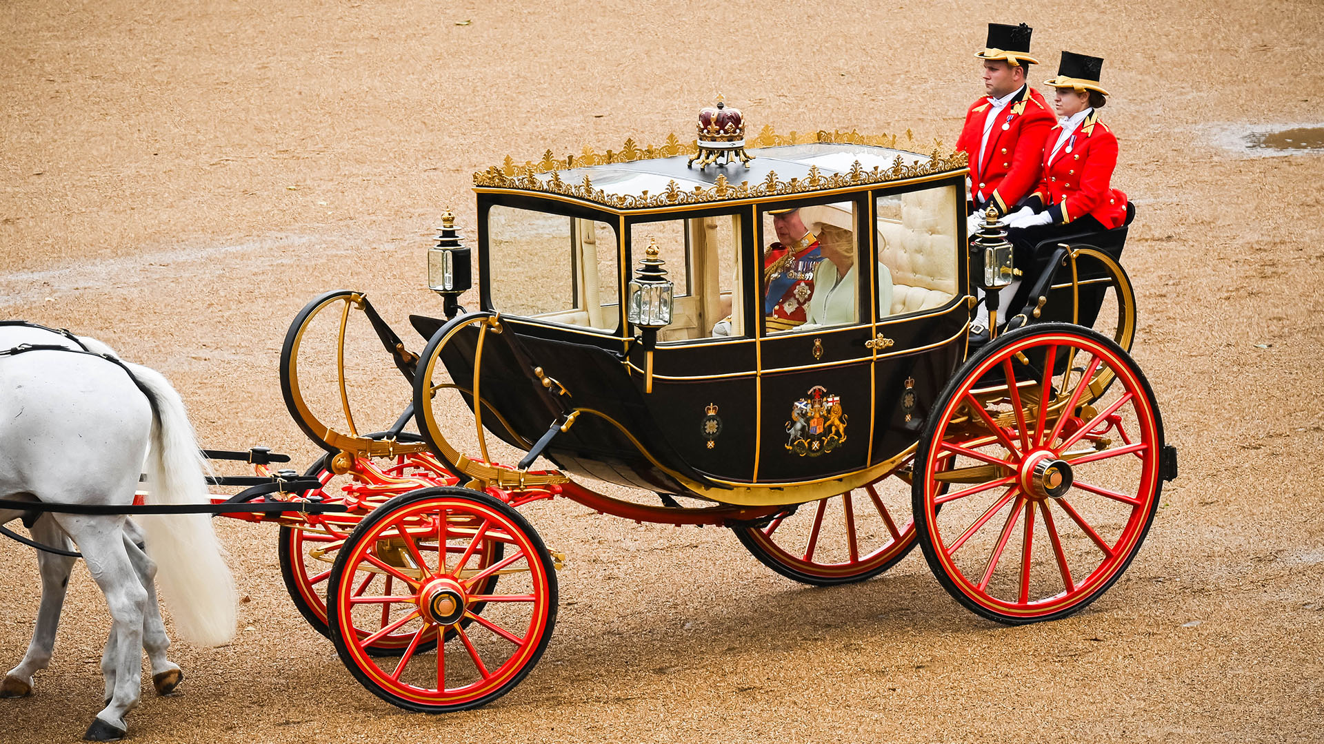 King Charles & Queen Camila in a carriage